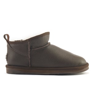 Gemütliche, ultrakurze Beva-Stiefel aus Leder