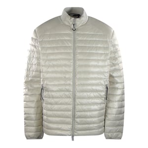 Belstaff Airframe Moonbeam Weiße glänzende Daunenjacke