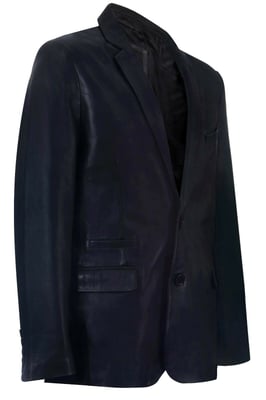 Jacke Lederblazer Weicher italienischer, taillierter Mantel
