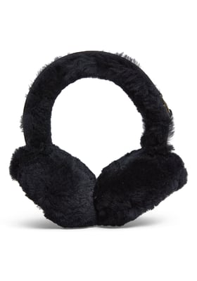 Damen Winter-Ohrenschützer, superweich, flauschig, schwarz, warme und gemütliche Ohrenwärmer
