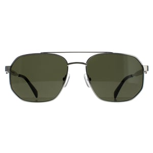 Alexander McQueen Pilotenbrille Unisex Silber Grün AM0458S