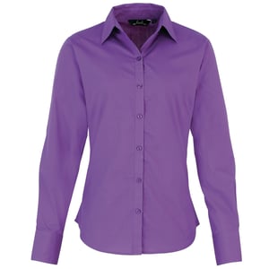 Premier - Bluse für Damen Langärmlig (Kräftiges Violett)