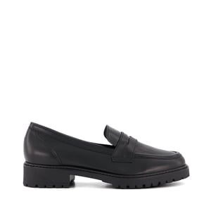 Dune Gild Damen Schwarze Lederloafer