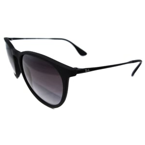 Ray-Ban Runde Damen Sonnenbrille gummiert Schwarz Grau Gradient