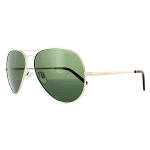 Polaroid Aviator Unisex Licht Gold Grün Polarisierte Sonnenbrille