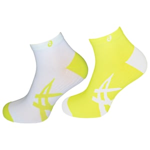 Asics 2er-Pack leichte Herren Laufsocken Gelb/Weiß