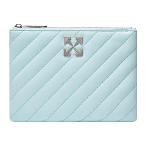 Off-White Jackhammer Flat Pouch Ledertasche in Blau
