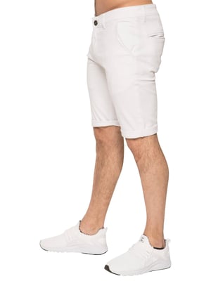 Enzo | Herren Slim Fit Stretch Chino Shorts - Weiß