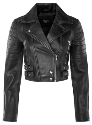Damen Brando Kurze Lederjacke-Longtown