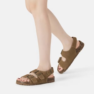 EVER AU Damen Leder Sandalen - Flame