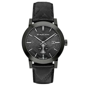 Burberry BU9906 City schwarzes Lederarmband Herrenuhr