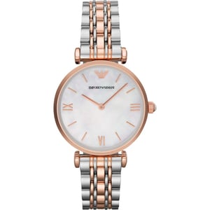 Emporio Armani AR1683 Gianni T-Bar zweifarbige Damenuhr
