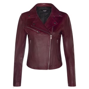Klassische Damen-Brando-Bikerjacke aus Leder in Loughton
