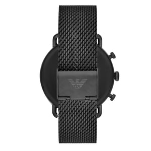 Elegante Herrenuhr der Marke Armani. Die Uhr hat ein Armband, das auch kleiner gemacht werden kann, das Gehäuse hat einen Durchmesser von 43 mm und das Uhrwerk ist Quarz. Marke: ArmaniModellname: AR11201 (43mm)Kategorie: HerrenuhrMaterialien: EdelstahlFarbe: schwarz