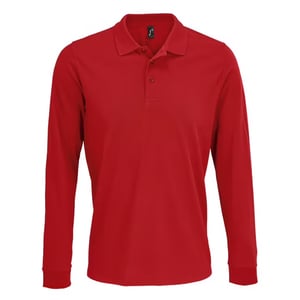 SOLS - Poloshirt für Herren/Damen Unisex Langärmlig (Rot)