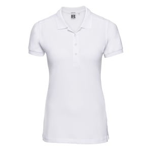 Russell - Poloshirt Stretch für Damen (Weiß)