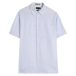 Ted Baker Lytham Herren Hellblaues Leinenmischhemd