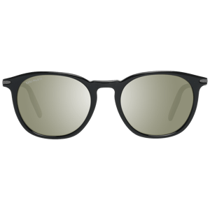 Serengeti Rund Unisex Glänzend Schwarz Mineral Polarisiert 555nm Arlie