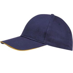SOLS Unisex Buffalo Baseballkappe (Marineblau/Neon Orange)