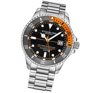 Schwarz und Orange Schweizer Automatik Depthmaster Heritage 42mm Diver
