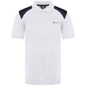 Ben Sherman bestickte Herren hellgraues Poloshirt
