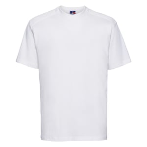 Russell Europe Herren T-Shirt mit kurzen Ärmeln aus Baumwolle (Weiß)