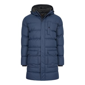 Hooded Winter Jacket Navy von Cappuccino Italia in der farbe Blau.