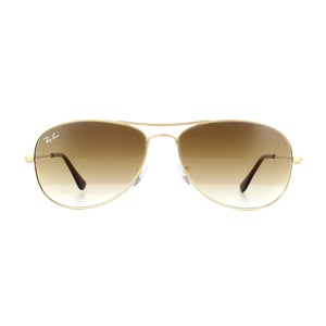 Ray-Ban Aviator Unisex-Sonnenbrille in Goldbraun mit Farbverlauf