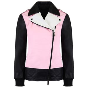Armani Exchange Leder Womens Black/Pink Jacke