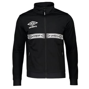 Umbro -Schwarz/Weiß -Track -Jacke mit geklebten Männern