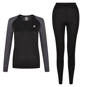 Dare 2B - "Exchange III" Basisschicht-Set für Damen (Schwarz/Ebenholz)