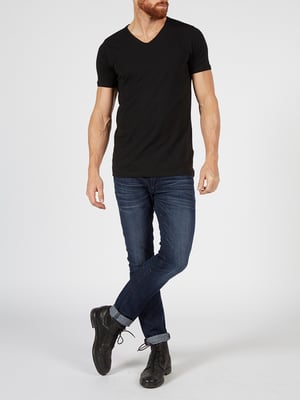 Petrol Industries - 2-er Pack Basic-T-Shirt V-Ausschnitt Männer - Schwarz