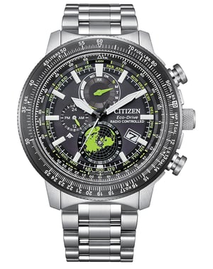 Citizen Promaster Geo Trekker Herren Silberne Uhr BY3006-53E