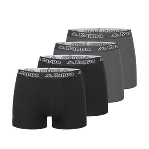 Kappa 4er Set Boxershorts in Schwarz/Anthrazit