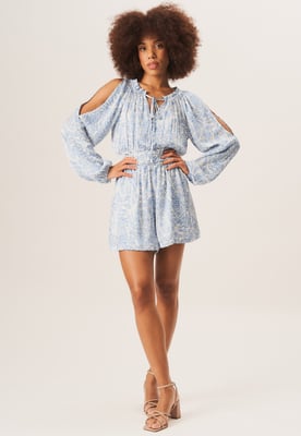 Paisley Spielanzug mit geraffter Taille