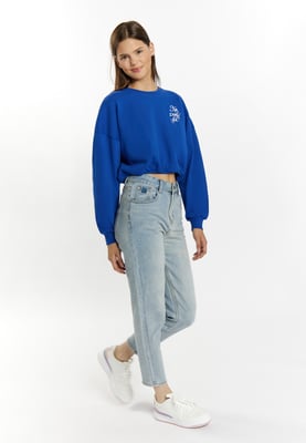 Mymo Sweatshirt kurz Damen royalblau