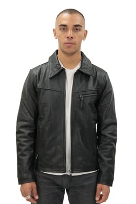Harrington-Lederjacke aus Rindsleder für Herren-Lima