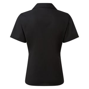 Premier Kurzarm-Popeline-Bluse / Schlichte Arbeitshemden (Schwarz)