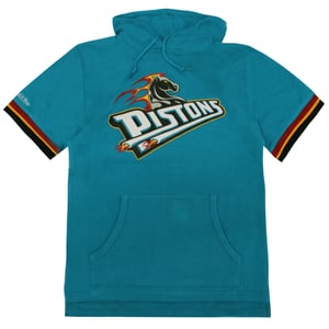 Mitchell & Ness Detroit Pistons NBA Französisch Terry Mens Hooded T-Shirt