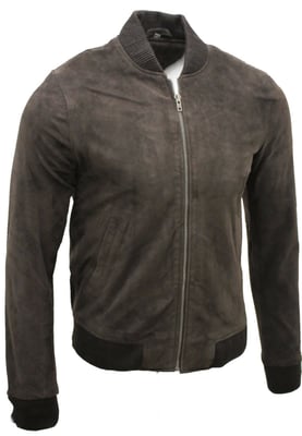 Varsity-Bomberjacke aus weichem Wildleder