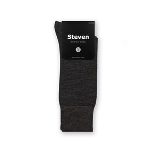Herren Merinowolle Socken | Steven | Warm gestrickt gerippte Kleid Socken - Charcoal