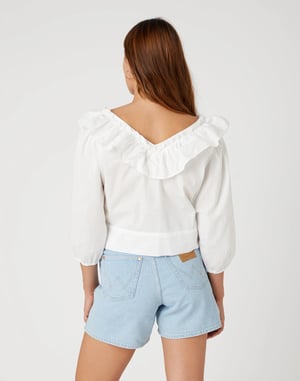 Wrangler - WESTERN FRILL BLOUSE WORN WHITE