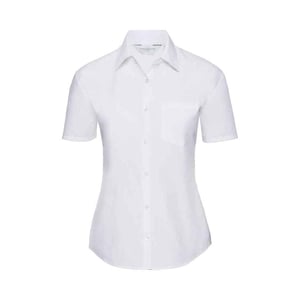Russell Collection - Hemd für Damen kurzärmlig (Weiß)