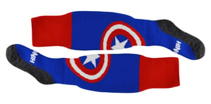 Captain America Lange Socken für Sport | Hingly | Herren & Damen Novelty Socken für Hockey, Rugby & Fußball