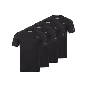 Kappa 4er Set T-Shirt BASIC in Schwarz