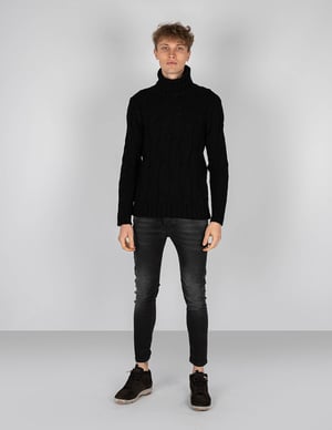 Xagon Man Pullover Turtleneck Herren schwarz