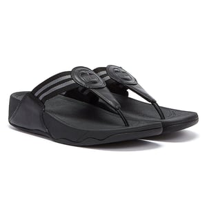Fitflop Walkstar Webbing Womens Flip Flops - (Schwarz)