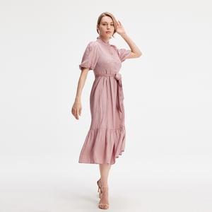 Freizeitkleid mit gestuften Rüschen