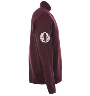Pull col roulé Laurel Fred Perry Pour Homme en Bordeaux