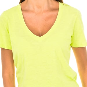 Kurzärmeliges Damen-T-Shirt mit V-Ausschnitt 3Y5T45-5JZMZ